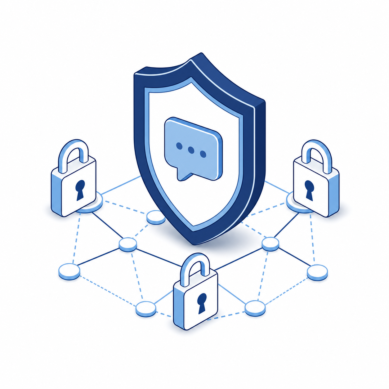Zero TrustでAIを安全に使う設計のイラスト